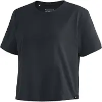 Maier Sports T-Shirt "MS FAV Tee Cropped W", Damen, Gr. L, schwarz, 100% Baumwolle, Rundhals, Shirts T-Shirt, Damen Crop Shirt