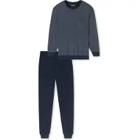 Schiesser Pyjama 182196 Comfort Essentials Herren Night Blue-M