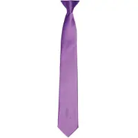 Premier Colours Herren Satin-Clip-Krawatte (Reiches Violett)