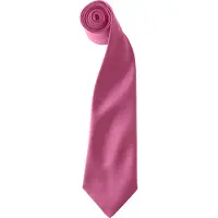 Premier Colours Herren Satin Clip Krawatte (2er Pack) (Fuchsia)