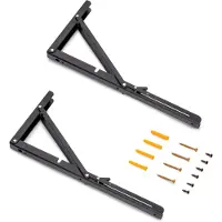 Emuca Faltbare Halterung 40.3 Cm 2 Einheiten Silber Silber One Size