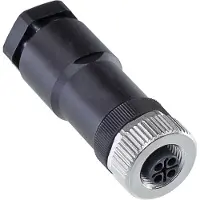 LED2WORK Anschlusszubehör Sensorbuchse M12 gerade S-kodiert konfektionierbar 3-polig + PE 220-240V AC