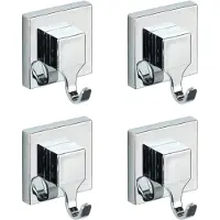 Wenko Vacuum-Loc Haken-Set eckig, 2 x 2 Stück in Chrom | Gr.: onesize