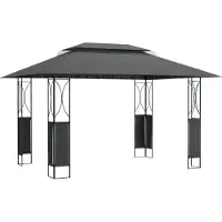 Syfax Pavillon mit Dach Anthrazit 400x300x270 cm Stahl