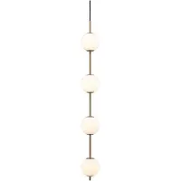 UMAGE Audrey LED-Hängelampe, messingfarben, 4-flg. Ø 12 cm - , Audrey, dimmbar, Gold / Messing, für Wohnzimmer, Metall, Design