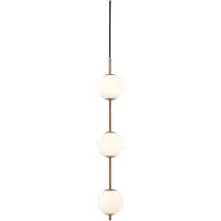 UMAGE Audrey LED-Hängelampe, messingfarben, 3-flg. Ø 12 cm - , Audrey, dimmbar, Gold / Messing, für Wohnzimmer, Metall, Design