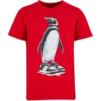Mister tee Shirt "Kids Fancy Penguin Tee" in Rot | Gr.: 158/164