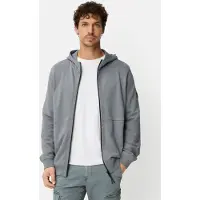 Camel active Sweatjacke mit Taschen in Grau | Gr.: XXL