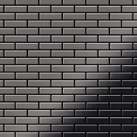 ALLOY Mosaik Fliese Massiv Metall Titan Hochglänzend Dunkelgrau 1,6mm Stark Pk-ti-sm 1 Paket mit 10 Matten 0,88 m2 Grau
