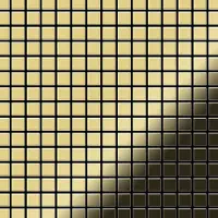 ALLOY Mosaik Fliese Massiv Metall Messing Gewalzt Gold 1,6mm Stark Mosaic-bm 1 Paket mit 10 Matten 1,04 m2 Gold