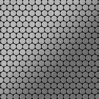 ALLOY Mosaik Fliese Massiv Metall Edelstahl Marine Gebürstet Grau 1,6mm Penny-s-s-mb 1 Paket mit 10 Matten 0,88 m2 Grau