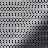 ALLOY Mosaik Fliese Massiv Metall Edelstahl Hochglanz Grau 1,6mm Penny-s-s-m 1 Paket mit 10 Matten 0,88 m2 Grau