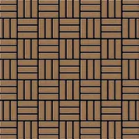 ALLOY Mosaik Fliese Massiv Metall Titan Gebürstet Kupfer 1,6mm Basketweave-ti-ab 1 Paket mit 10 Matten 0,82 m2 Kupfer