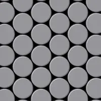ALLOY Mosaik Fliese Massiv Metall Edelstahl Matt Grau 1,6mm Stark Dome-s-s-ma 1 Paket mit 10 Matten 0,73 m2 Grau