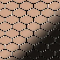 ALLOY Mosaik Fliese Massiv Metall Kupfer Gewalzt Kupfer 1,6mm Stark Karma-cm 1 Paket mit 10 Matten 0,86 m2 Kupfer