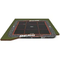 Berg SPORTS Trampolin FlatGround 5 x 5 m Ultim Pro Bouncer rechteckig Grau