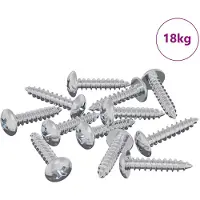 vidaXL Holzschrauben 10976 Stk Silber Stahl 864525