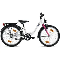 Dacapo Kinderfahrrad "20" Cindy Weiß 1 Gang RH 27 cm mit Beleuchtung - Ab 6 Jahre" 1 Gang ohne Schaltung