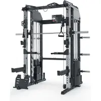 ATLETICA Fallout | Kraftstation PRO | Studioqualität | Trifunktional mit Power Rack, Multipresse & Functional Trainer | 2 x 90kg Steckgewichte