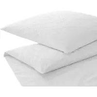 Elegante Mako-Satin Bettwäsche Muriel weiß Kissenbezug einzeln 40x80 cm