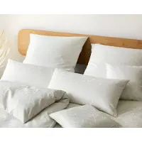 Elegante Mako-Satin Bettwäsche Muriel natur Kissenbezug einzeln 40x80 cm