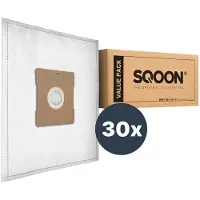 SQOON Staubsaugerbeutel passend für u.a. Inventum SZ300, ST306, ST307, ST308, Sauber, Waves, Gamma – High Filtration | 30 Stück