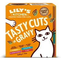 Lily's Kitchen Tasty Cuts Huhn, Meeresfisch, Huhn mit Lachs, Rindin Sauce Nassfutter Katze