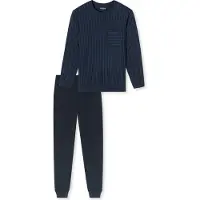 Schiesser Pyjama 182196 Comfort Essentials Herren Dark Blue-XXXXXL