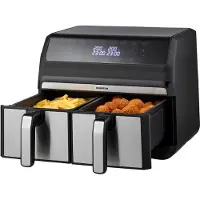 Inventum Heißluftfritteuse Doppel Airfryer 2x4L Schwarz 1700W Küche