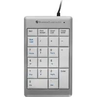 BakkerElkhuizen UltraBoard 955 V2 Numeric, USB, 22, Laptop / PC, 1,5 m, Dunkles Grau, Hellgrau