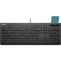 Lenovo Smartcard Wired keyboard II, Volle Größe (100%), Kabelgebunden, USB, Plunger key switch, Schwarz