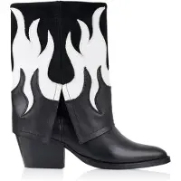 DWRS label Barbados Black / White Größe: 36 | Stiefel Outlet | Damen | Schwarz