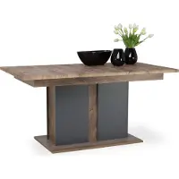 Wohn-Concept Säulentisch ausziehbar New York , holzfarben , Maße (cm): B: 90 H: 76