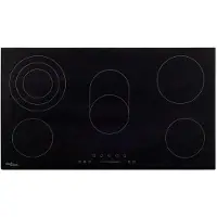 vidaXL Glaskeramik-Kochfeld mit 5 Platten Touch Control 77 cm 8500 W