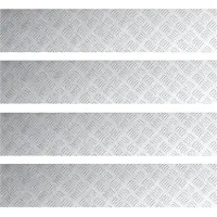 vidaXL Treppe Tritt Rechtwinklig 4 pcs Silber 100 x 20 cm Aluminium
