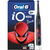 Oral-B iO Kids Marvel Spiderman, Kind, Rotierende Zahnbürste, Tägliche Pflege, Sensibel, Super sensitive, Blau, 2 min, Blau