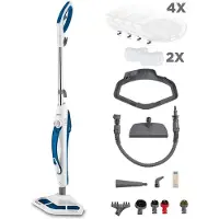 Polti Vaporetto SV460 Double, Dampfmopp, 0,3 l, Blau, Weiß, Tasten, Drehregler, 1500 W, Schritt