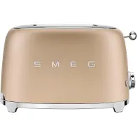 Smeg TSF01CHMEU 2-Scheiben-Toaster 50er-Jahre-Ästhetik Mattgold