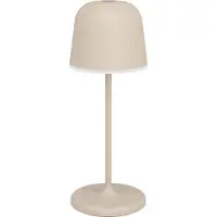 Eglo LED Akku Tischleuchte außen Mannera-S, kabellose Outdoor Tischlampe touch dimmbar, Außenleuchte mit Erdspieß, Alu, Stahl in beige, IP54
