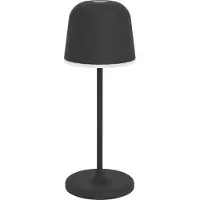 Eglo LED Akku Tischleuchte außen Mannera-S, kabellose Outdoor Tischlampe touch dimmbar, Außenleuchte mit Erdspieß, Alu, Stahl in schwarz, IP54