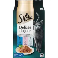 Sheba Délices du Jour mit Thunfisch, Lachs, Weissfisch in Gelee Katzen-Nassfutter