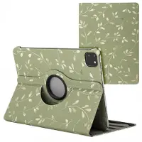 IMoshion 360° drehbare Design Klapphülle für das Apple iPad Pro 11 (2025) M5 / (2024) M4 - Green Flowers