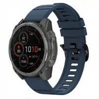 IMoshion QuickFit Stripe Silikonarmband - Garmin 22 mm Anschluss - Dunkelblau
