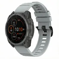 IMoshion QuickFit Stripe Silikonarmband - Garmin 22 mm Anschluss - Grau