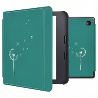IMoshion Design Slim Hard Case Sleepcover mit Stand für das Kobo Libra 2 / Tolino Vision 6 - Green Dandelion