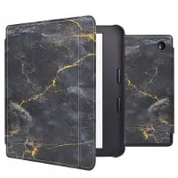 IMoshion Design Slim Hard Case Sleepcover mit Stand für das Kobo Libra 2 / Tolino Vision 6 - Black Marble