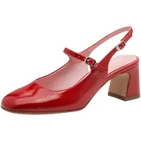 Tamaris Damen Karree Pumps mit Blockabsatz Vegan Riemchen 1-29601-46, Größe:38 EU, Farbe:Rot