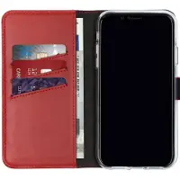 Selencia Apple iPhone Xr Hülle - Echtes Leder - - Klapphülle - Rot