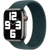 Apple Geflochtenes Solo Loop für Watch Series 1 - 9 / SE (38/40/41 mm) | Series 10 / 11 (42 mm) - Größe 7 - Rainforest