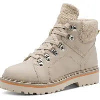 Tamaris Damen Schnür-Boots Antilope Größe 39, Textil, 3,5 cm Blockabsatz